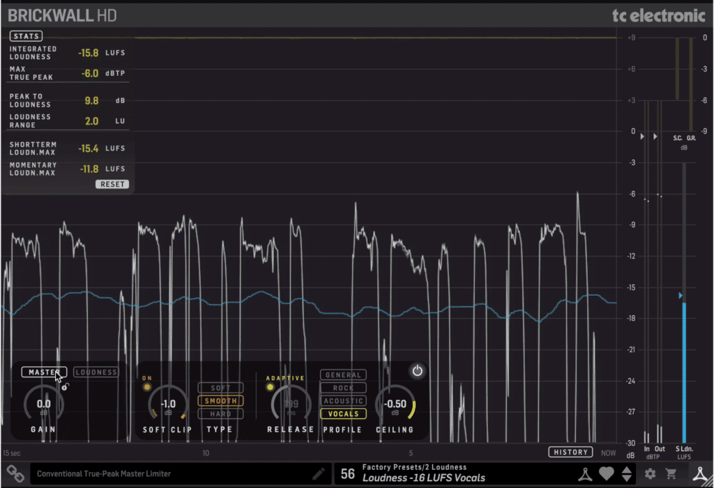 This limiter lets you master to a specific LUFS.