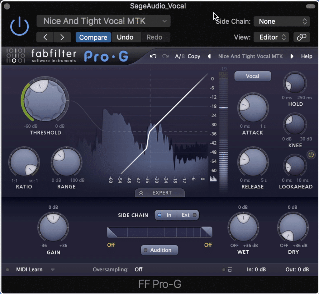 Gating is optional, but can be helpful for quickly cutting out unwanted background noise.