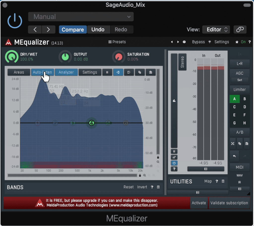 The MEqualizer gives you a surprising amount of freedom for being a free plugin.