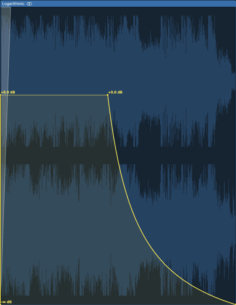 Logarithmic fades are the most natural sounding fades.