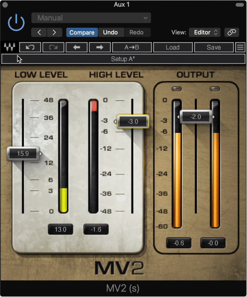 Using parallel low-level compression on the high frequencies adds clarity quickly.