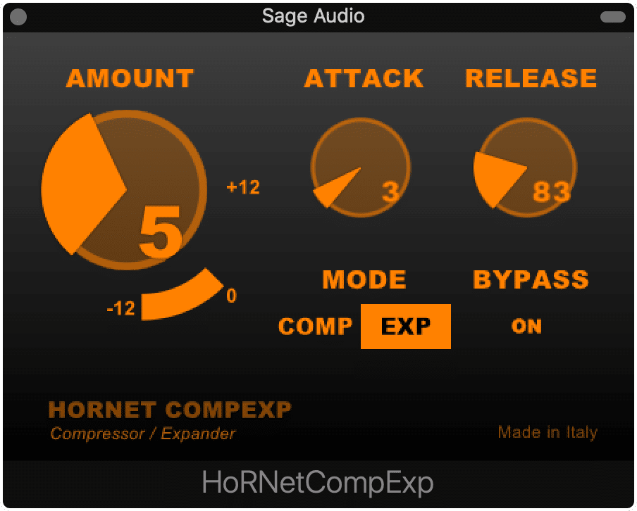 CompExp is modeled on telecommunication chips used to reduce background noise. It makes for an interesting and stylistic effect when mixing.