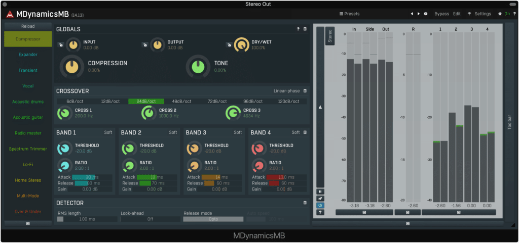 The MDynamicsMB is a complex and versatile plugin.