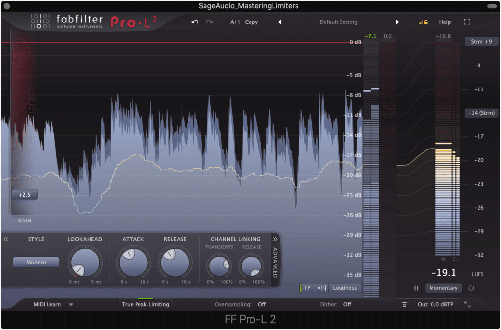 The Pro-L2 is a popular limiter due to its versatility.