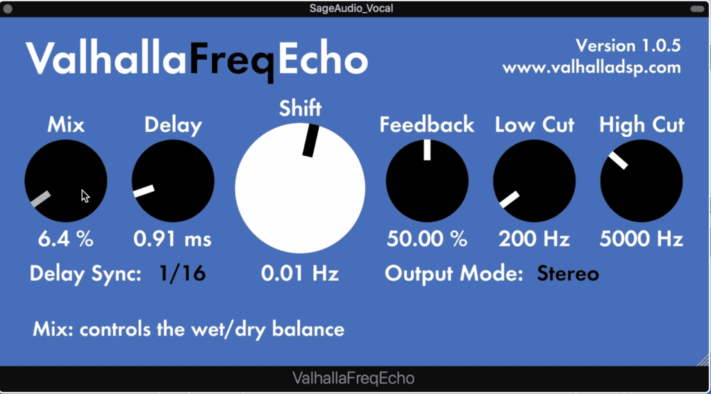 FreqEcho can be used to either subtly or drastically affect your vocal.