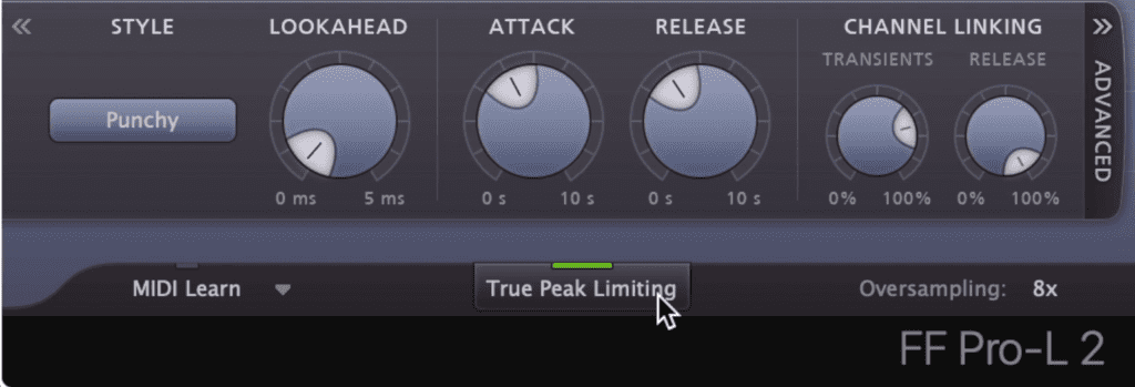 Use true peak detection and oversampling to reduce distortion.