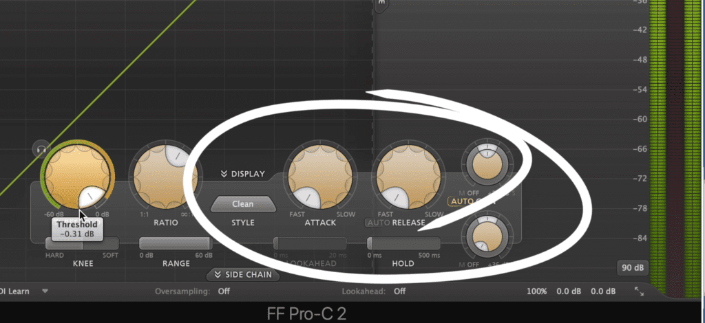 A fast attack and fast release can cause distortion.