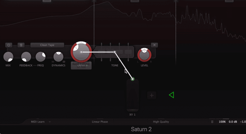 Shown here is the advanced filter section of the Saturn 2.