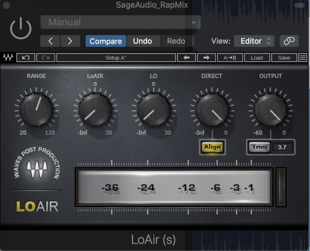 LoAir generates a sub-harmonic frequency 