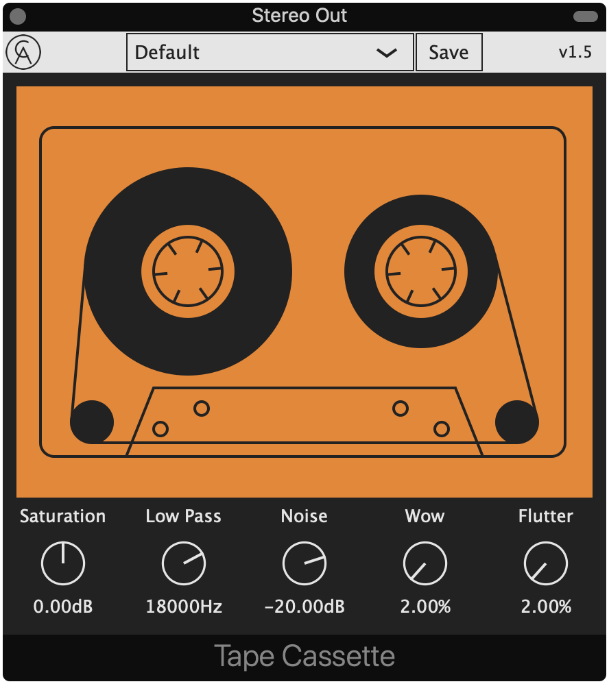 The original cassette plugin has a simpler design, and less functionality.