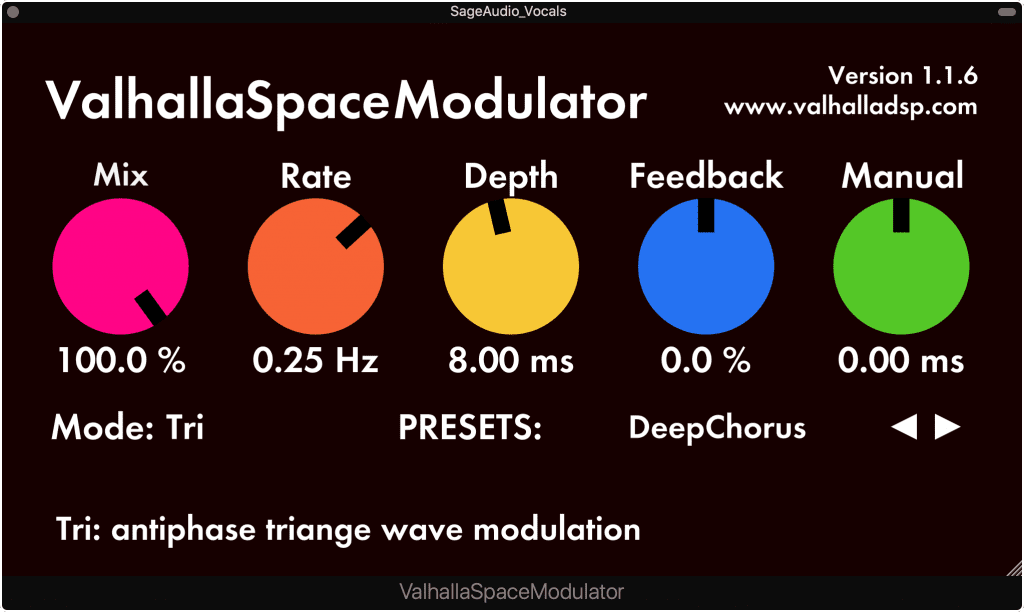 Space Modulator lets you create doubling and chorus effects.