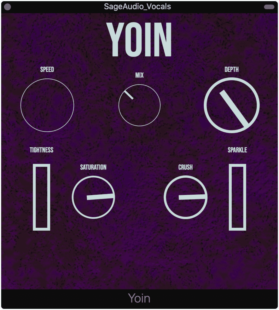 Yoin combines reverb and distortion to create a unique effect.