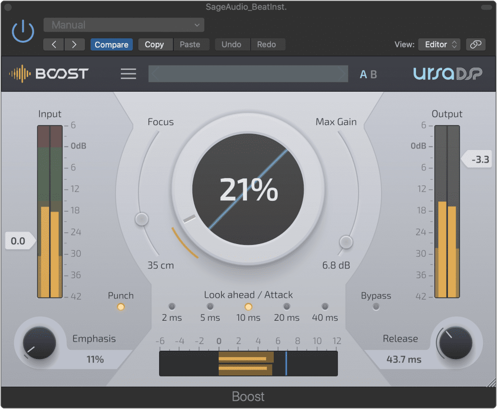 Low-level compression brings out details and makes quieter aspects of the signal more perceivable.