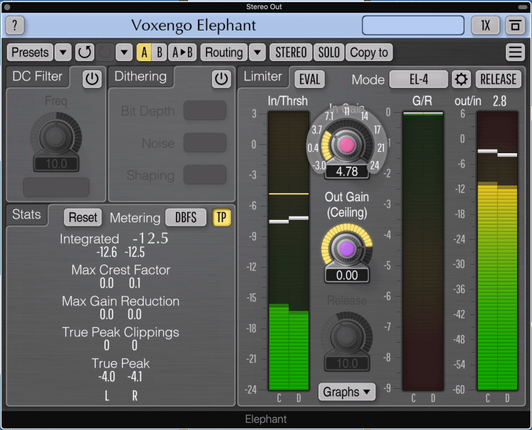 The Elephant plugin is one of the most advanced and comprehensive limiters.