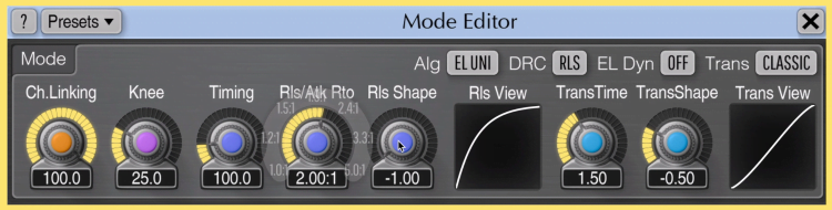 The Mode Editor gives you an amazing amount of control over your limiting.