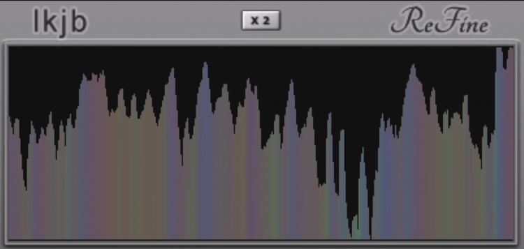 Notice that the display shows how the signal is being affected by color coding each section.