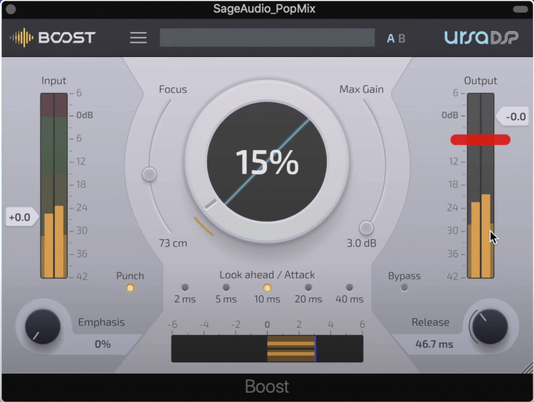 I made sure not to engage the limiter when using this plugin.