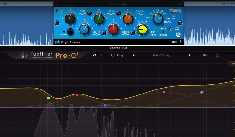 Here, we tried to emulate the curve of the Maag EQ4 with the FF Pro-Q 3.