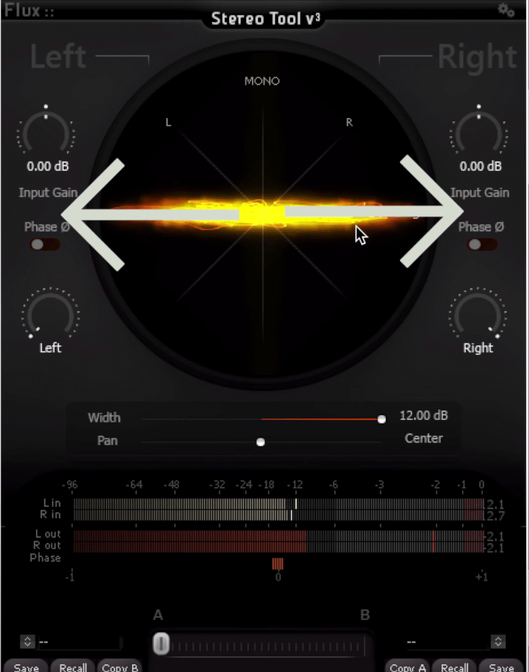 The side image it what gives a signal the perception of width.