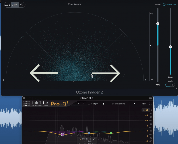 The wider the signal is made, the more phase cancellation will occur.