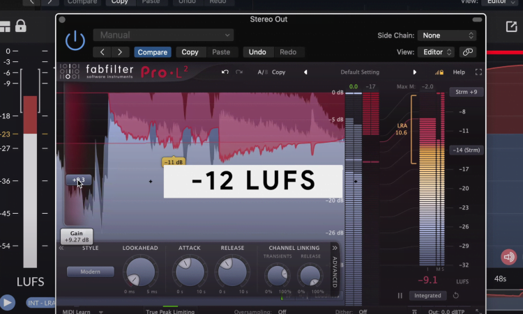 We'll listen to a -7 LUFS track, and a -12 LUFS post normalization (in the video embedded at the top) to see if we notice a difference.