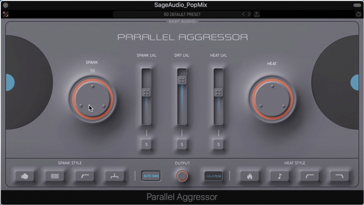 The Parallel Aggressor is designed to create noticeable compression and saturation changes to a signal.