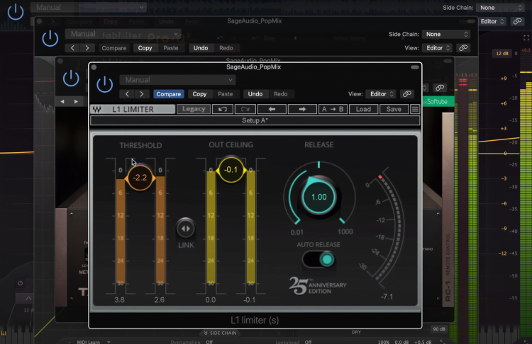 Although it isn't easy to see, distortion is occurring between these plugins.