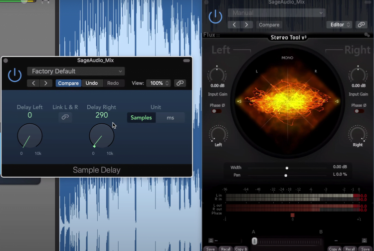 Notice that the signal goes from being relatively centered, to spread out.