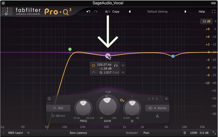 What you attenuate will depend on the microphone, the singer or vocalist, the gear used, and the mix.