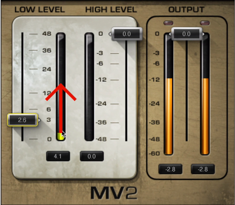 Low-level compression amplifies quieter aspects of the signal.