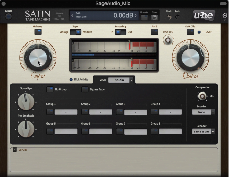 Satin Tape may be the most comprehensive tape emulation plugin available.