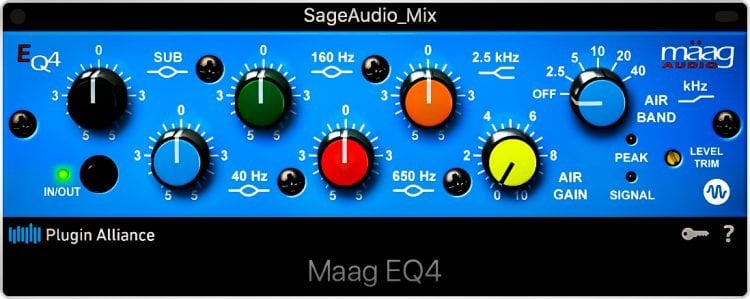 Maag EQ4 has 6 bands in total.